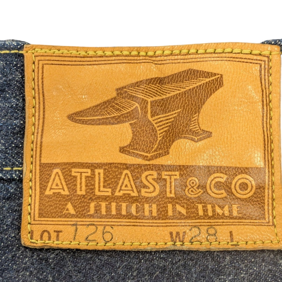 atlast&co デニムパンツ lot126 w28 Starched and unwashed denim worn for 2 months - we'll show