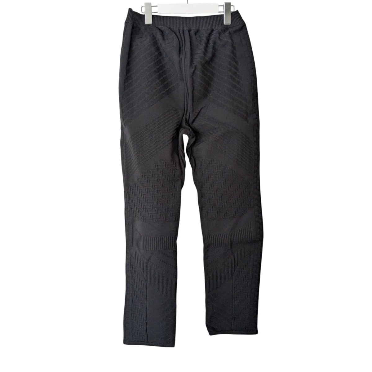 PRADA 黒 スラックス PRADA】コットン ストレート パンツ 黒 白 ステッチ 送料込