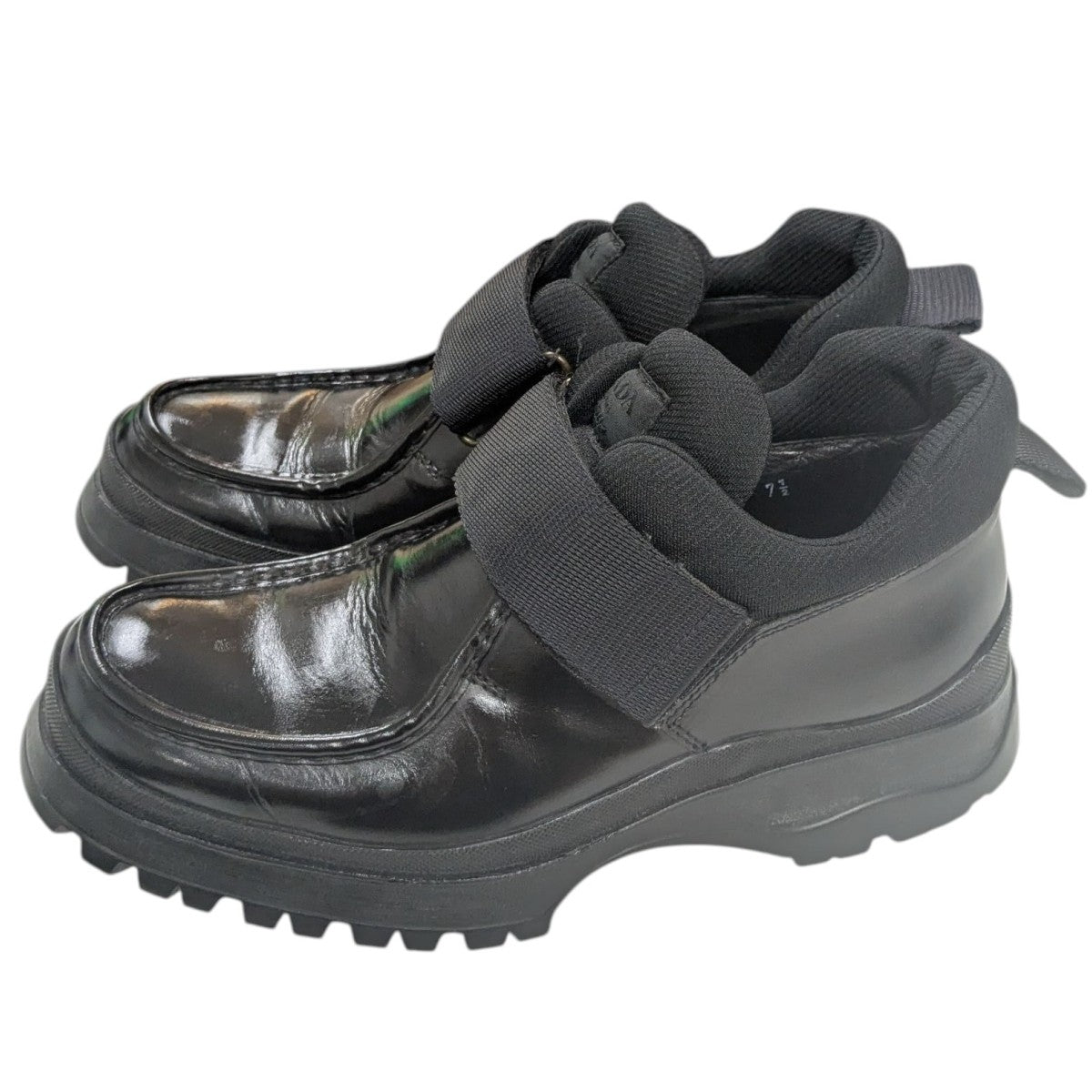PRADA(プラダ) ベルクロレザーシューズ ブラック サイズ 7 1/2