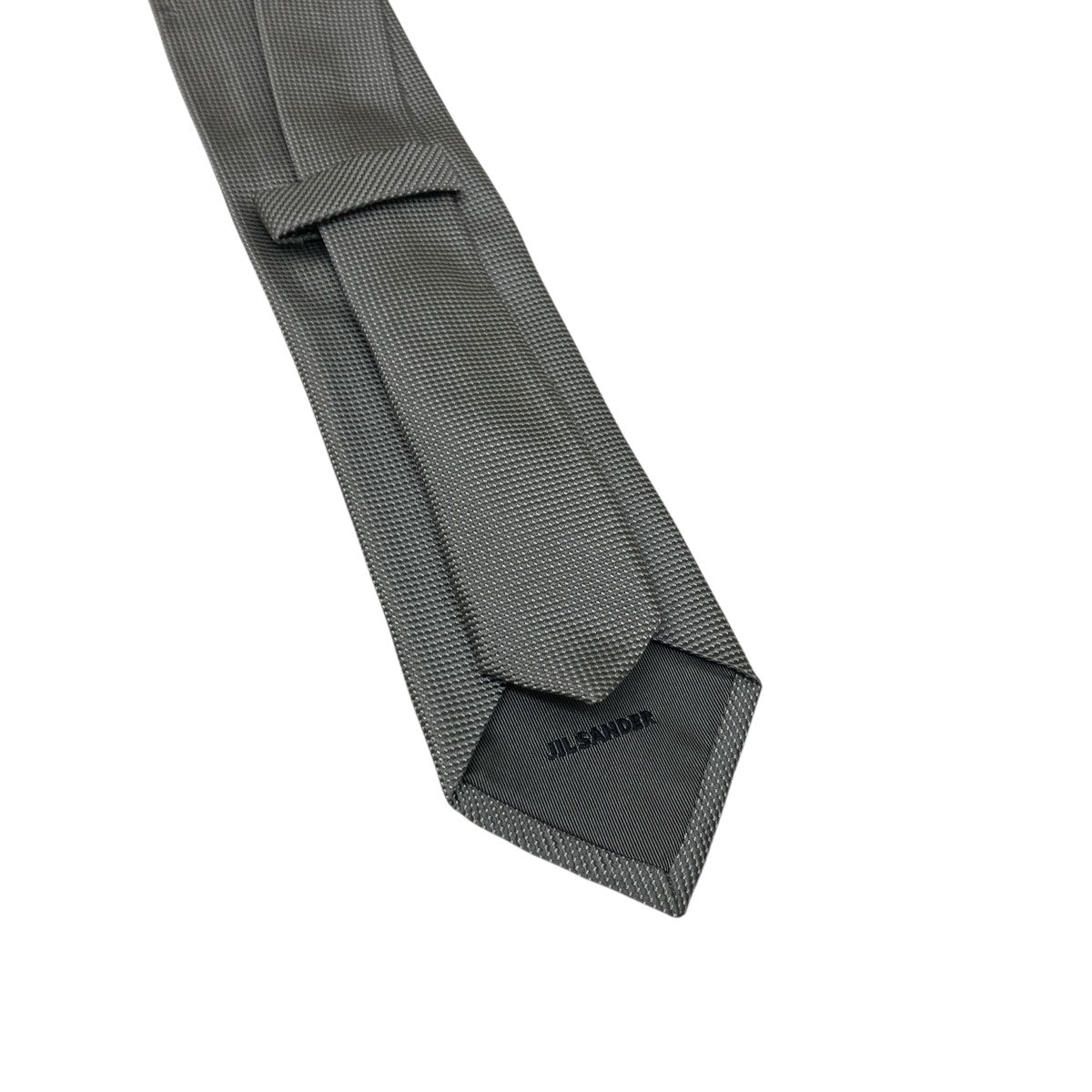 JIL SANDER(ジルサンダー) ギンガムチェックシルクネクタイ グレー