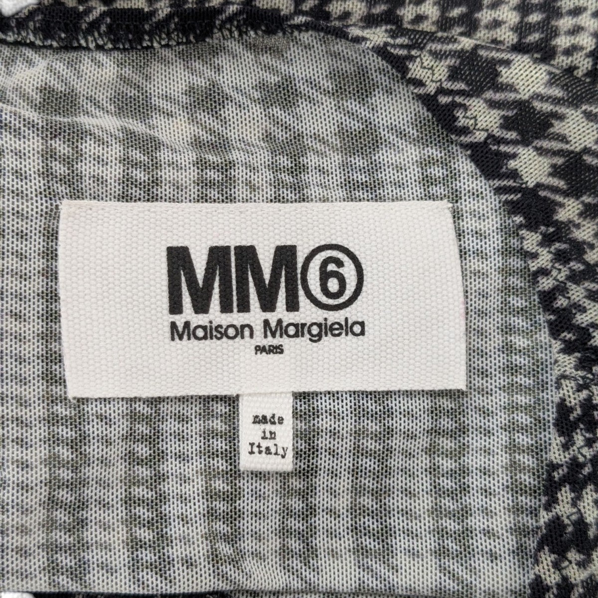 マルタンマルジェラ MM6 Maison Margiela 21SS 転写ボディスーツ S52NA0040 ブラック×グレー サイズ：S MM6 Maison Margiela(マルタンマルジェラ) 21SS転写ボディスーツ