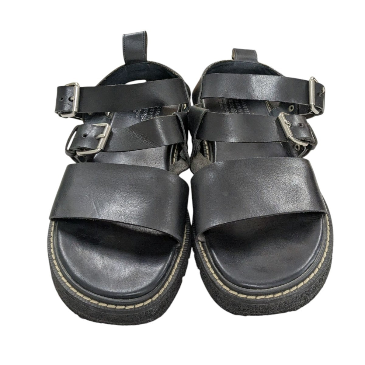 【未使用に近い】メゾンマルジェラ レザーストラップサンダル イタリア製 40 中古・古着通販】Maison Margiela (メゾンマルジェラ) レザー