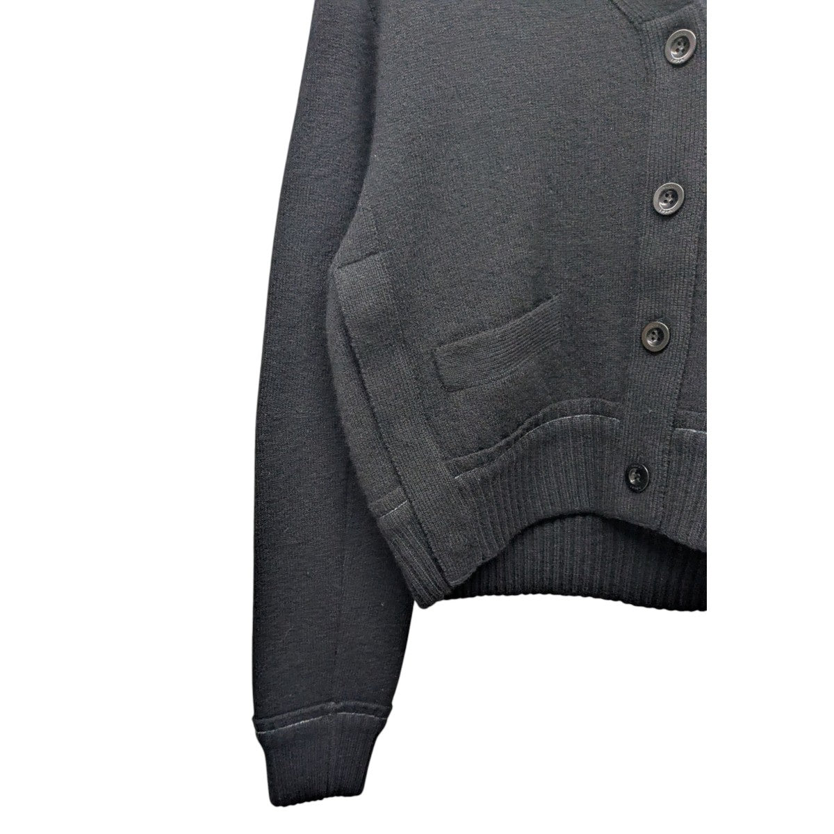 【sacai】美品サカイ カシミヤ ドローコード カーディガン グレー M sacai】美品サカイ カシミヤ ドローコード カーディガン グレー