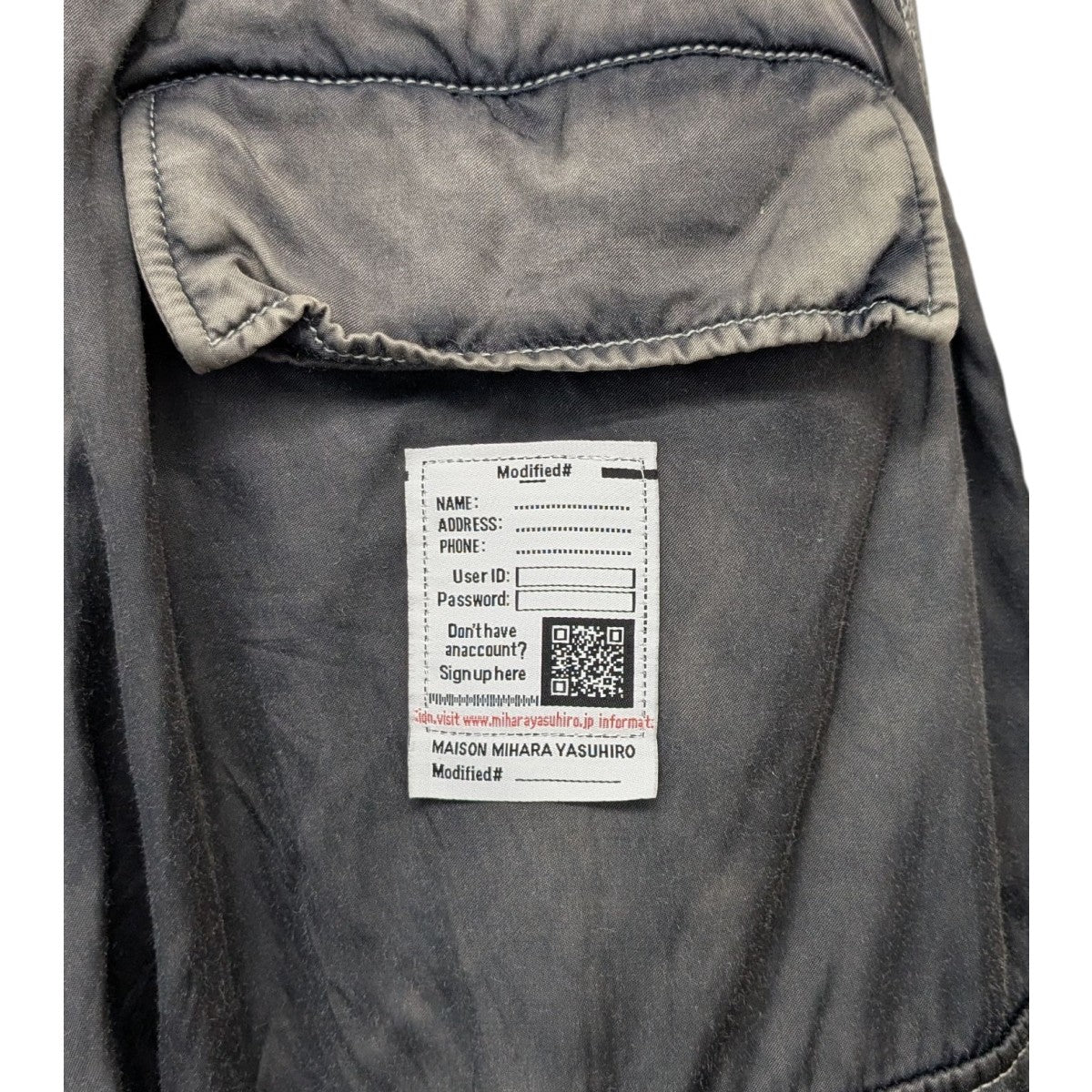 Maison MIHARA YASUHIRO / カーゴパンツ グレー メゾン ミハラヤスヒロ Maison MIHARA YASUHIRO Repair Cargo Trousers