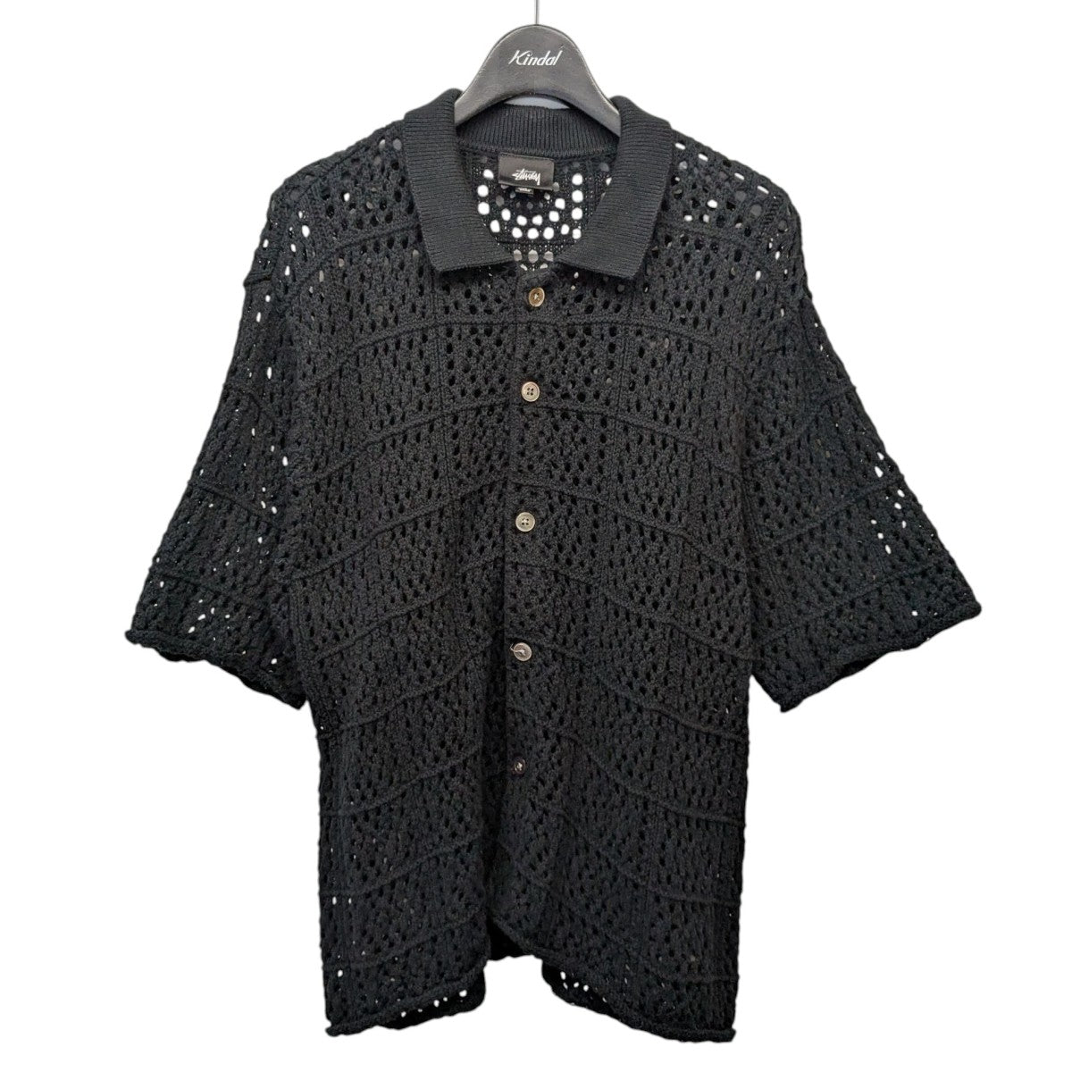 stussy 22SS「CHROCHET SHIRT」クロシェットシャツ 古着・中古-1枚目のアイテム画像