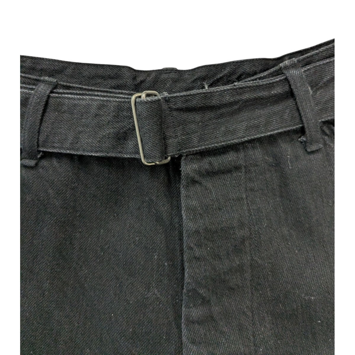 【着用1回】25SS COMOLI デニム ベルテッドパンツ ブラック サイズ2 COMOLI デニムベルテッドパンツ, Black – Navyblue