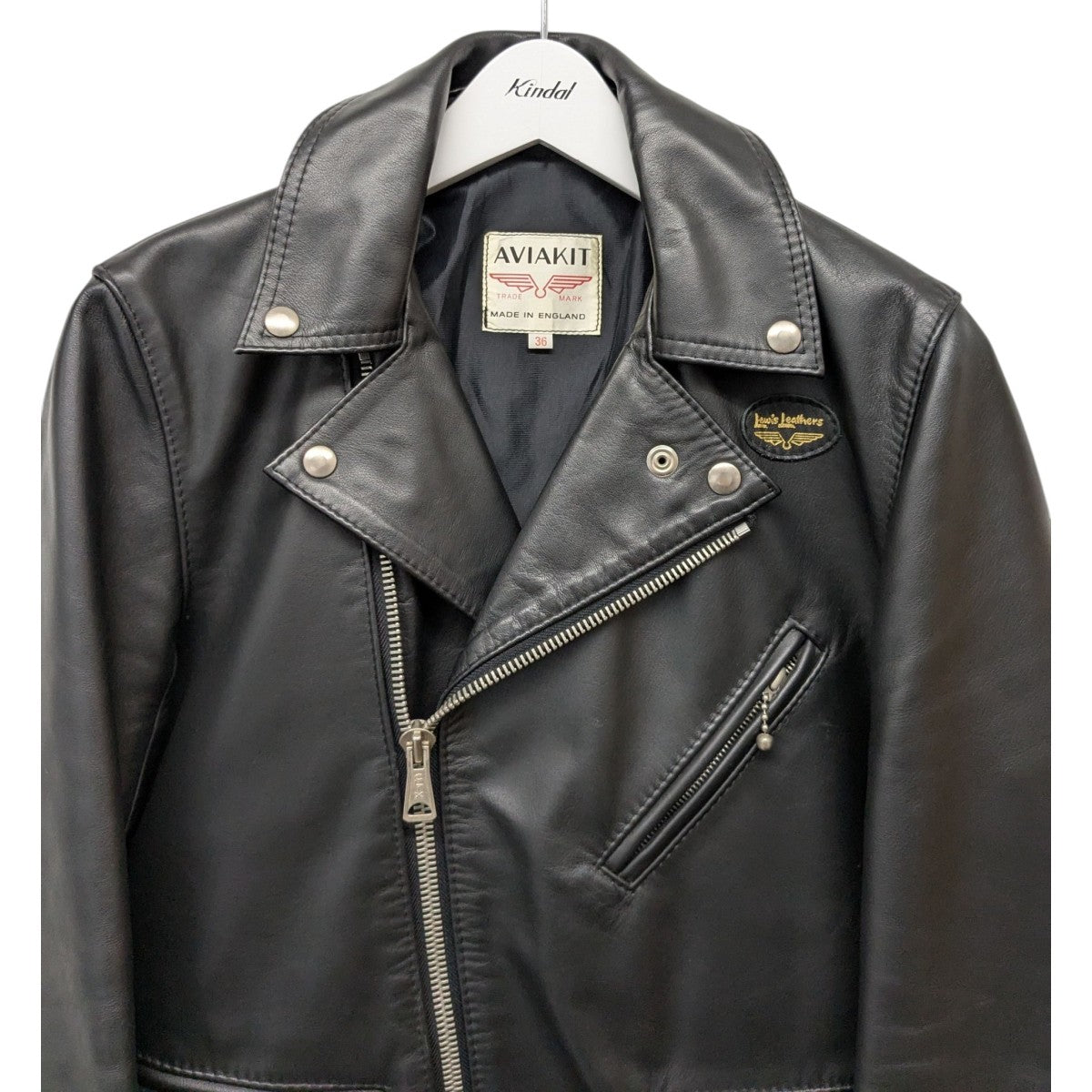 Lewis Leathers 「CYCLONE」ダブルライダースジャケット 古着・中古-3枚目のアイテム画像