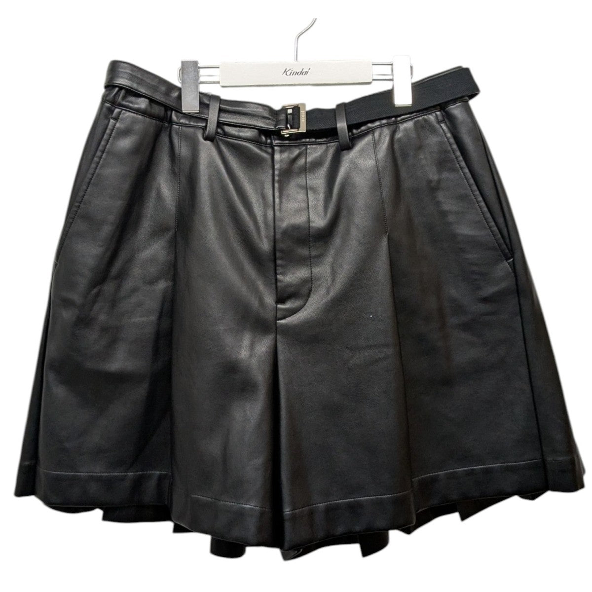 sacai 「Faux Leather Shorts」フェイクレザーショーツ 古着・中古-1枚目のアイテム画像