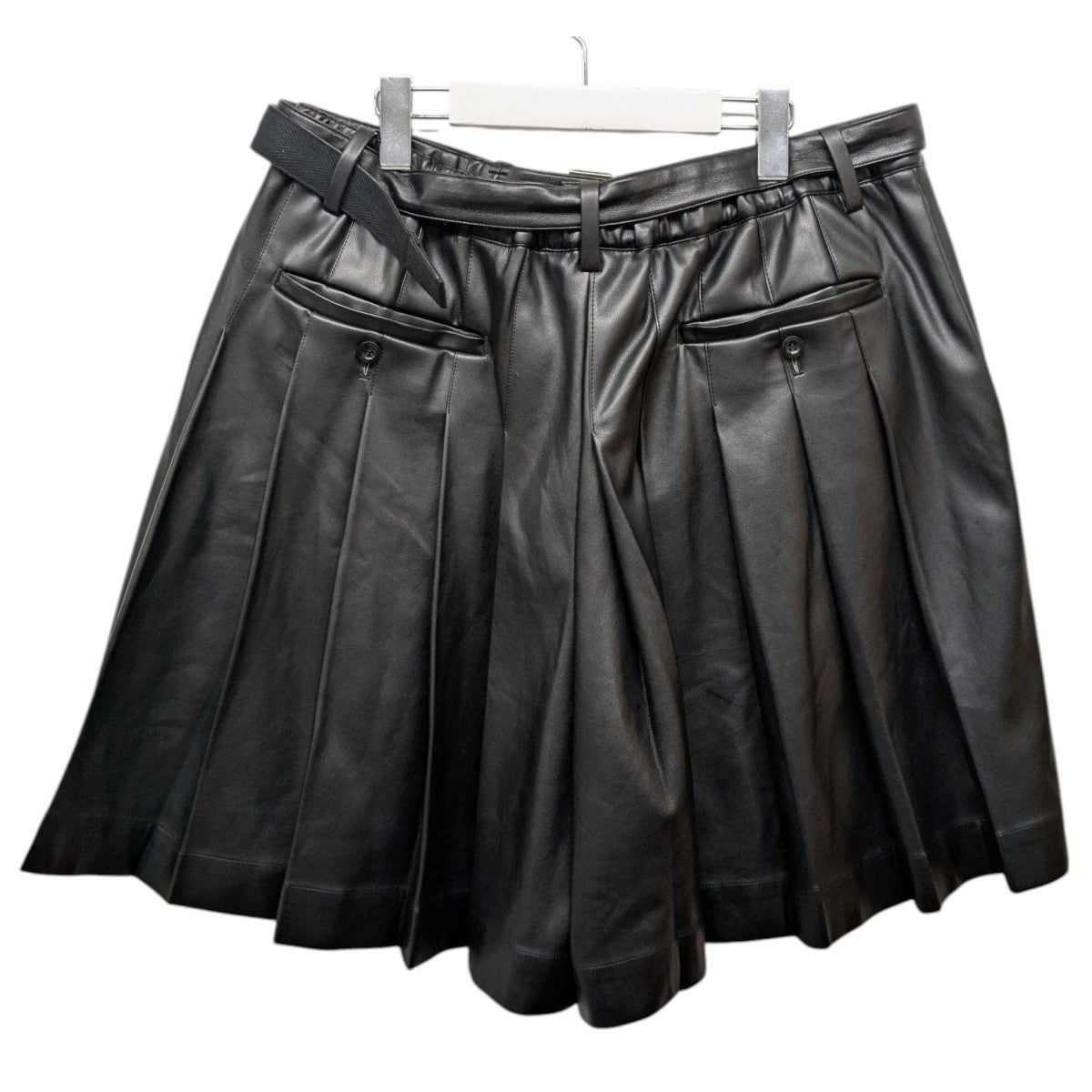 sacai 「Faux Leather Shorts」フェイクレザーショーツ 古着・中古-2枚目のアイテム画像