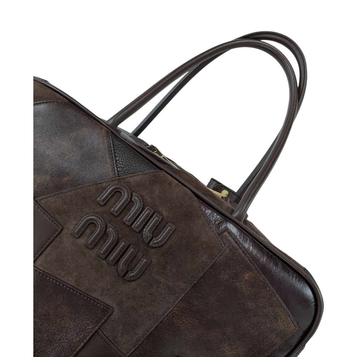 MIU MIU レザーパッチワークボーバッグ 古着・中古-4枚目のアイテム画像