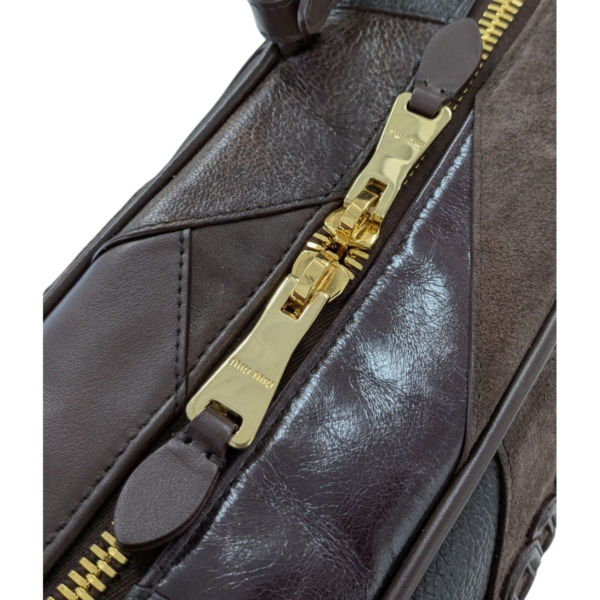 MIU MIU レザーパッチワークボーバッグ 古着・中古-6枚目のアイテム画像