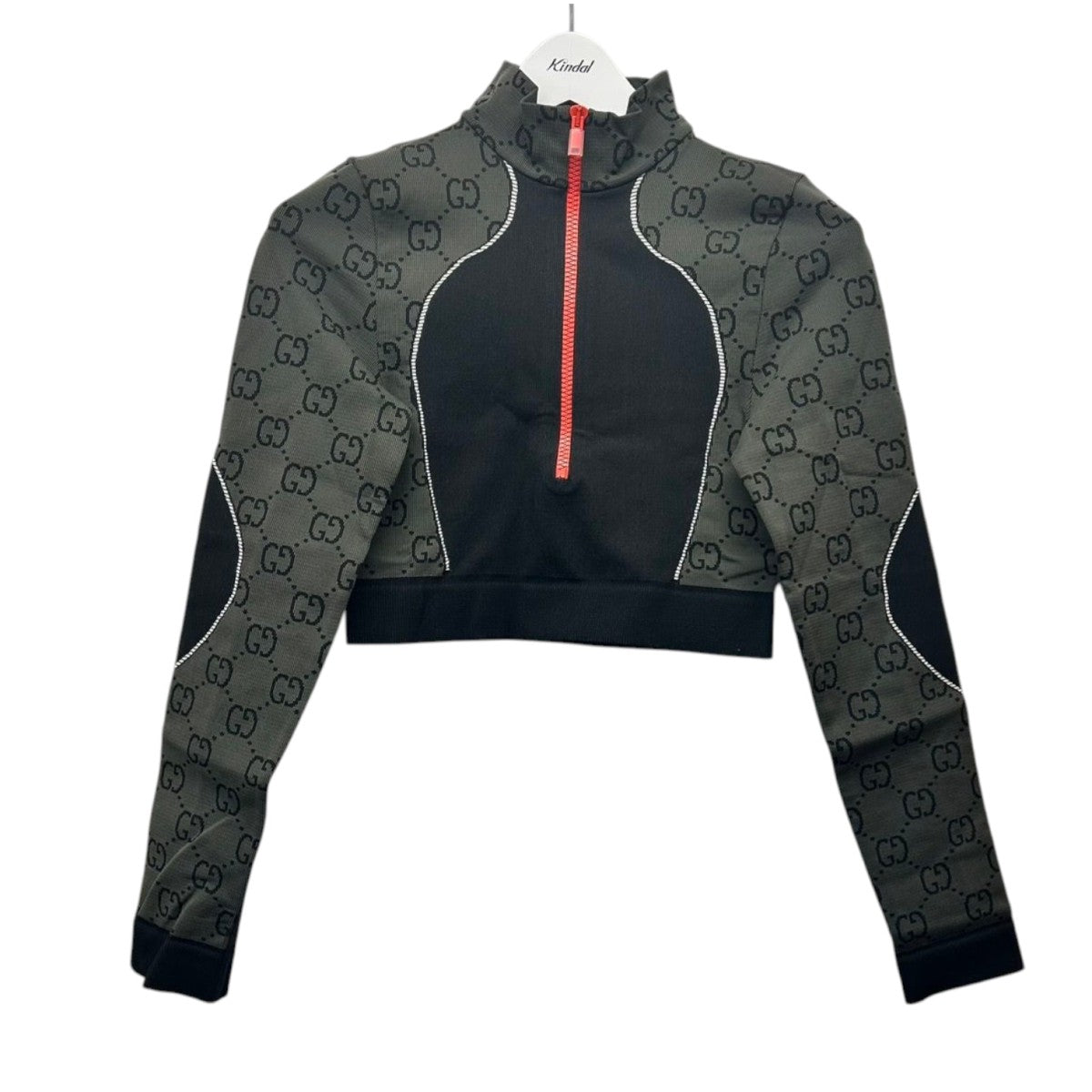 GUCCI 23SSGGジャカード ハーフジップ クロップド ジャージー726373 古着・中古-1枚目のアイテム画像