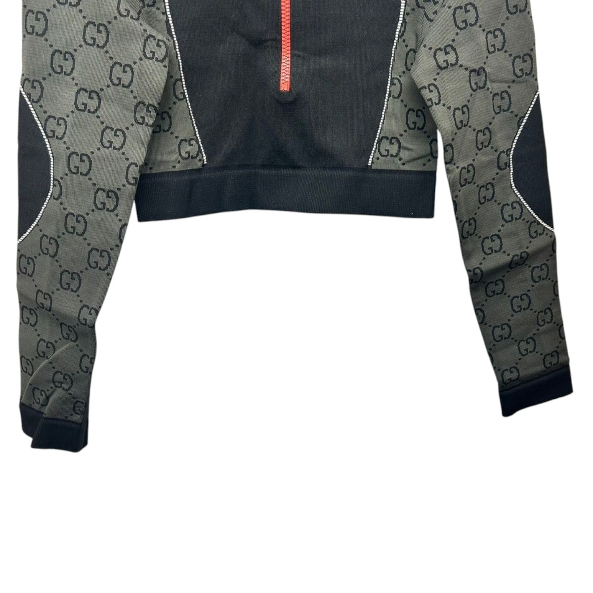 GUCCI(グッチ) 23SSGGジャカード ハーフジップ クロップド ジャージー  