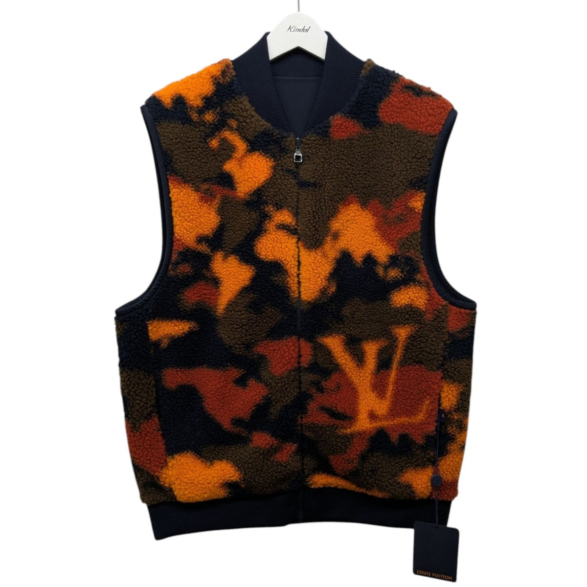 LOUIS VUITTON 24SS リバーシブル モノグラム カモフラージュフリースベスト 古着・中古-1枚目のアイテム画像