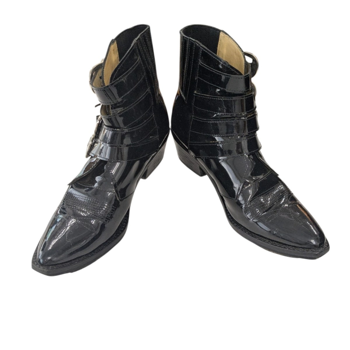 TOGA PULLA(トーガプルラ) メタルバックル サイドゴアブーツ ブラック