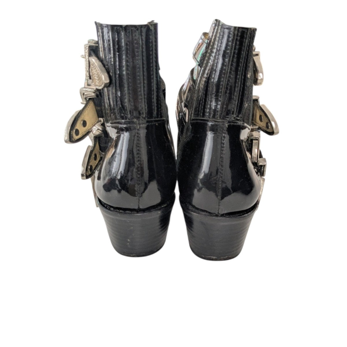 TOGA PULLA サイドジップ レザーブーツ メタル バックル 37 黒 TOGA PULLA サイドジップ レザーブーツ メタル バックル 37 黒 TOGA