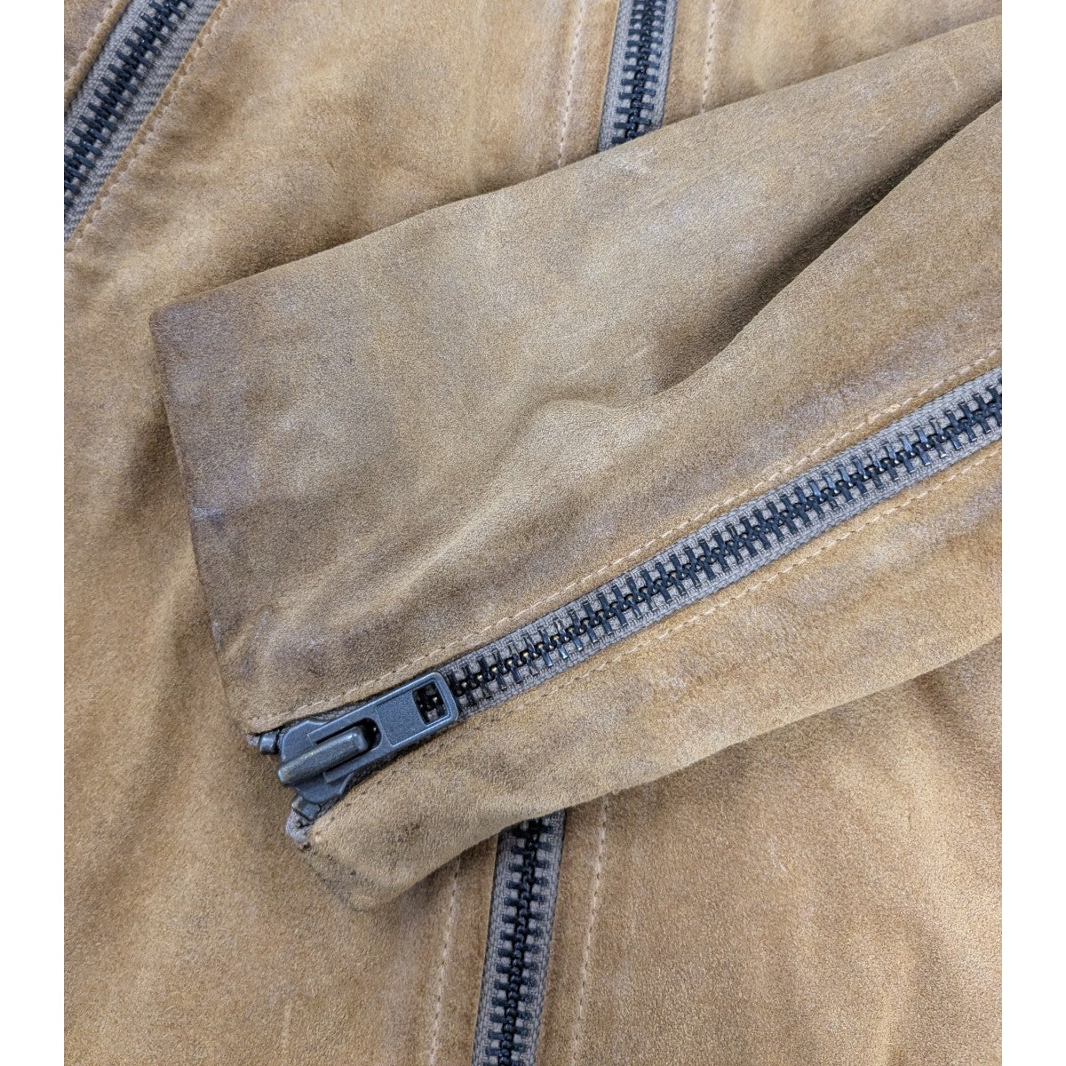 t*u様 マルタン　マルジェラ 初期　05awベージュ スエード ライダース　ハ Martin Margiela 10(マルタンマルジェラ10) 08AW 本人期 5ZIP