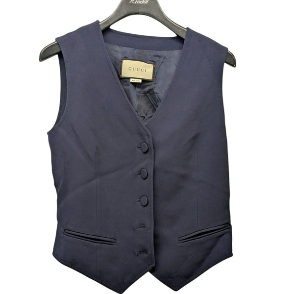 Gucci グッチ ベルテッドベスト ジレ 619334 ブルー 36 GUCCI(グッチ) 5Bジレ619326 619326 ネイビー サイズ 36｜【公式