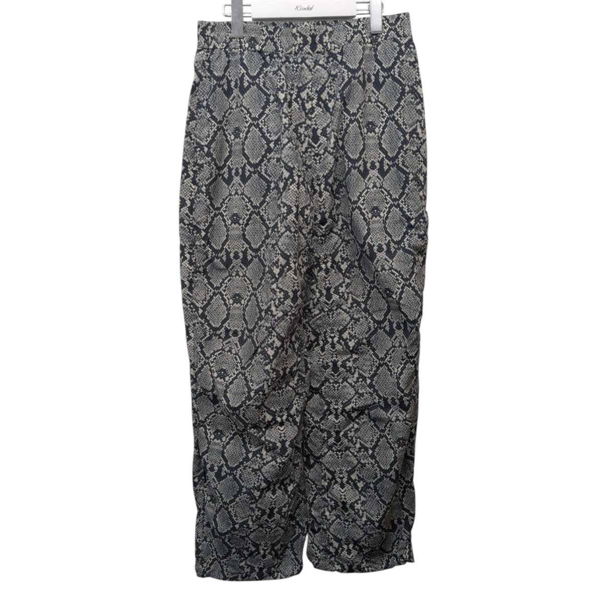 Snake Print Nylon Open Hem Pantsスネイクプリントナイロンオープンヘムパンツ