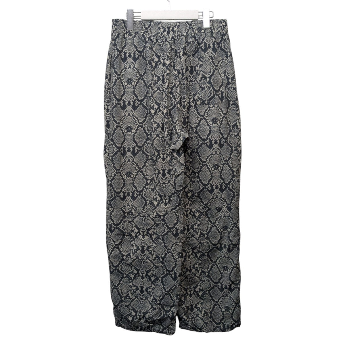 Snake Print Nylon Open Hem Pantsスネイクプリントナイロンオープンヘムパンツ
