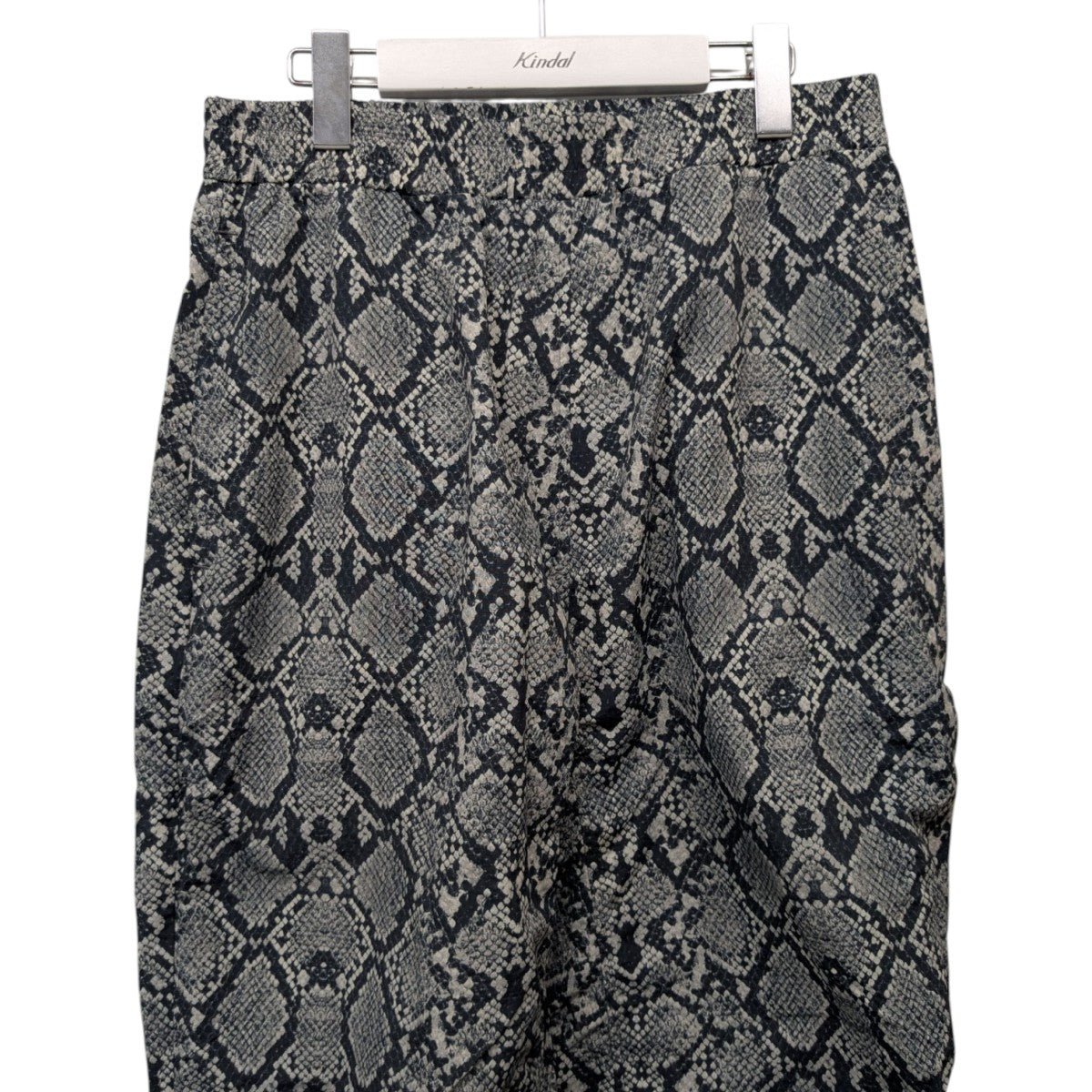 Snake Print Nylon Open Hem Pantsスネイクプリントナイロンオープンヘムパンツ