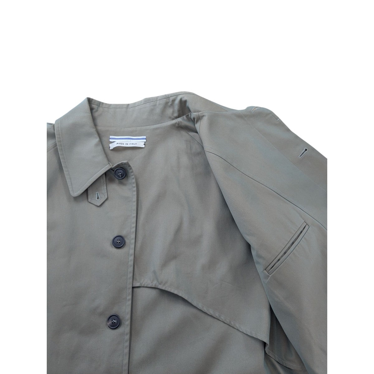 Cristaseya(クリスタセヤ) OVERSIZED TRENCH WITH LEATHER PATCH