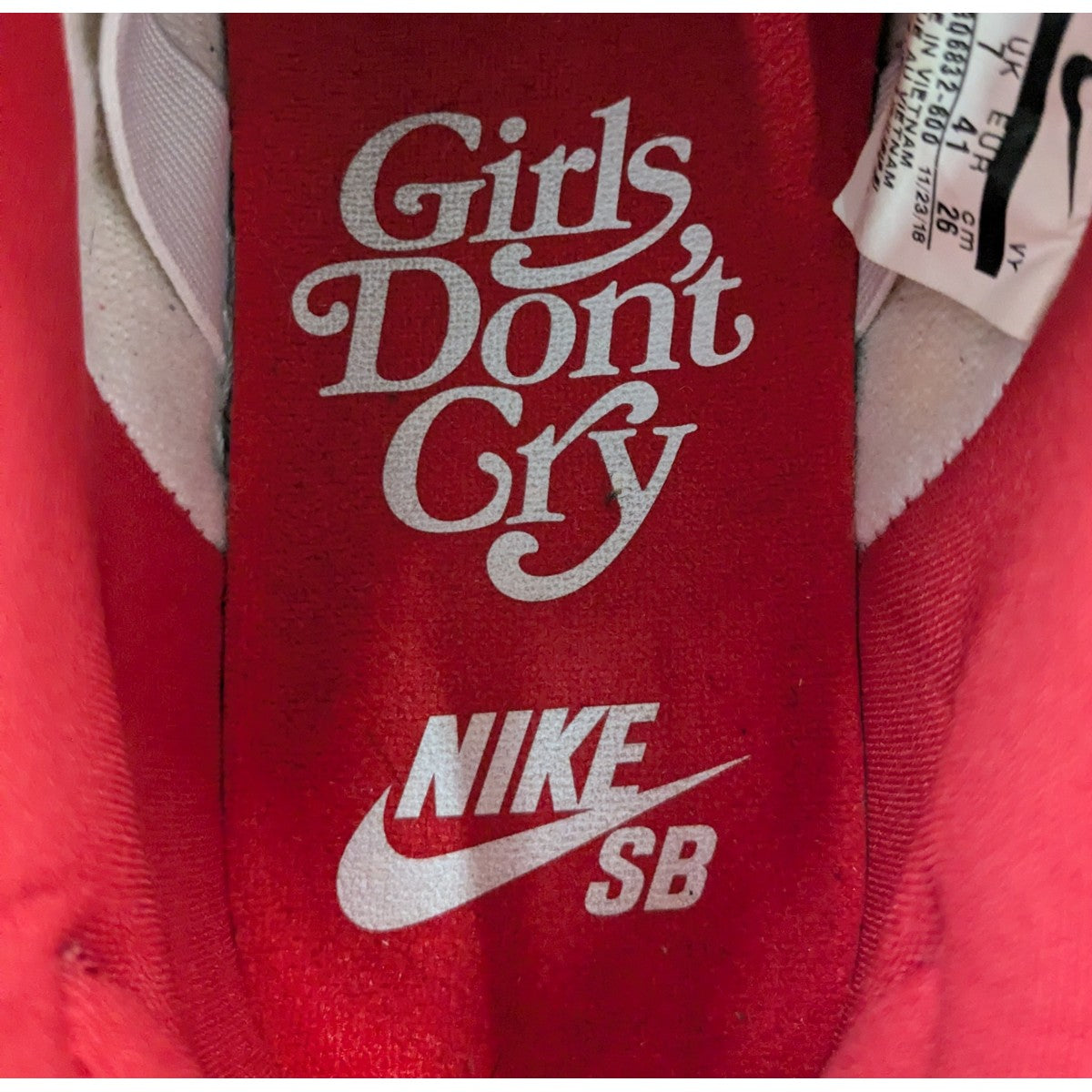 GIRLS DON’T CRY×NIKE SB 「NIKE SB DUNK LOW PRO QS」スニーカー 古着・中古-8枚目のアイテム画像