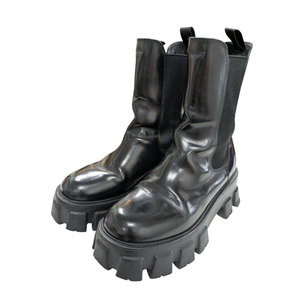 PRADA 新品　ブーツ　ブラッシュドレザー　ブーティ　サイドゴアブーツ 楽天市場】PRADA プラダ チェルシーブーツ 2TE174 B4L メンズ モノリス
