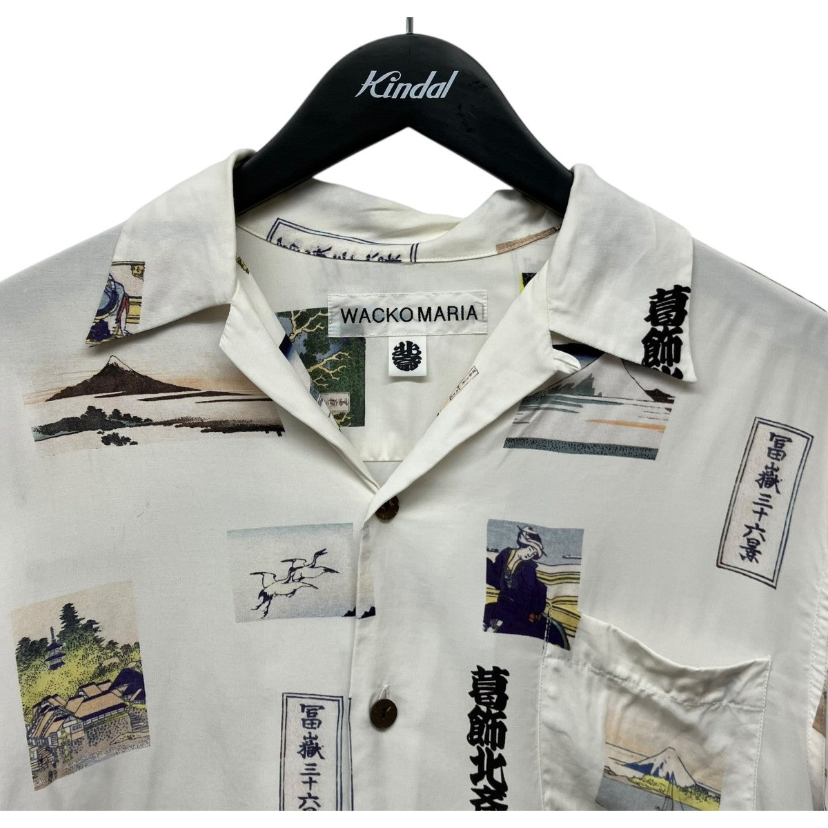 WACKO MARIA×葛飾北斎 「葛飾北斎 S／S HAWAIIAN SHIRT」ハワイアンシャツ 古着・中古-3枚目のアイテム画像