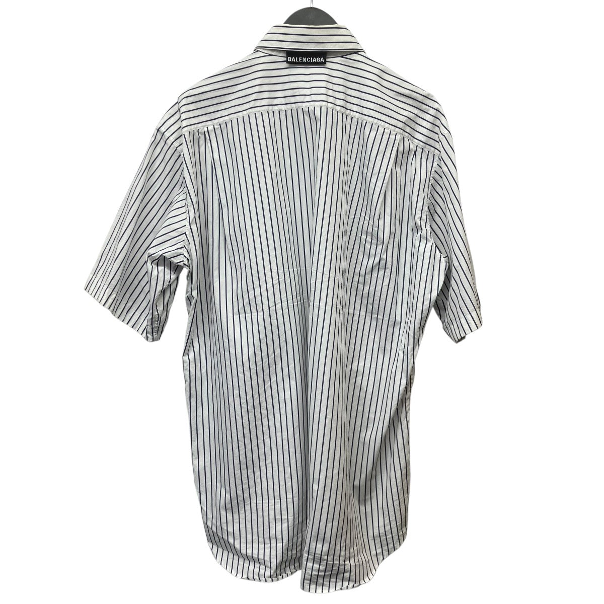BALENCIAGA オーバーサイズストライプシャツ584019 古着・中古-2枚目のアイテム画像