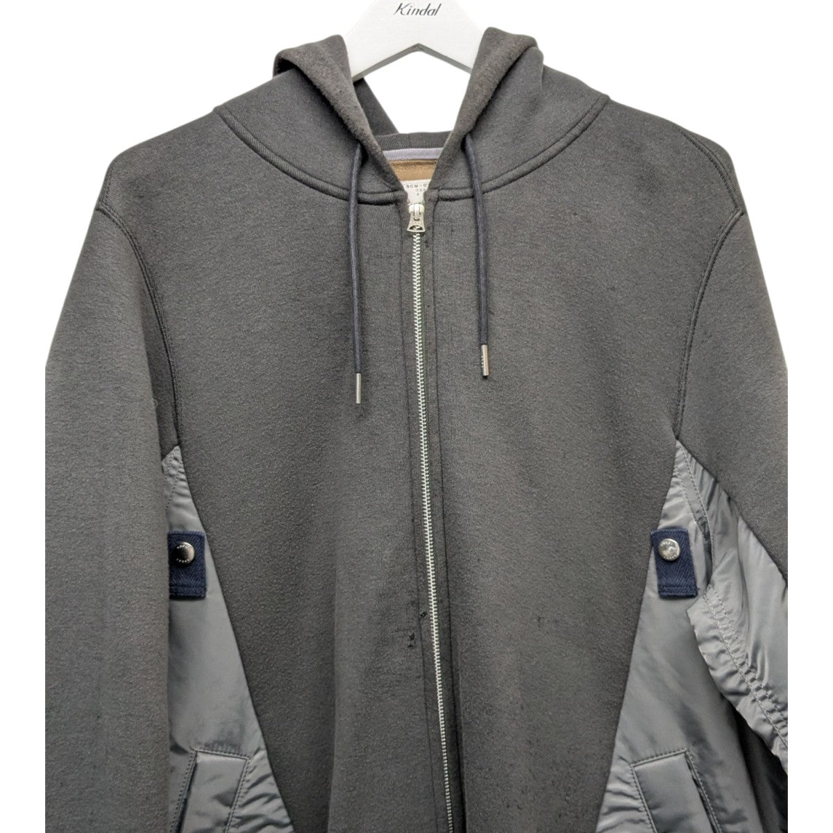 sacai(サカイ) Sponge Sweat x MA-1 HoodieMA-1ZIP UPパーカーSCM-045