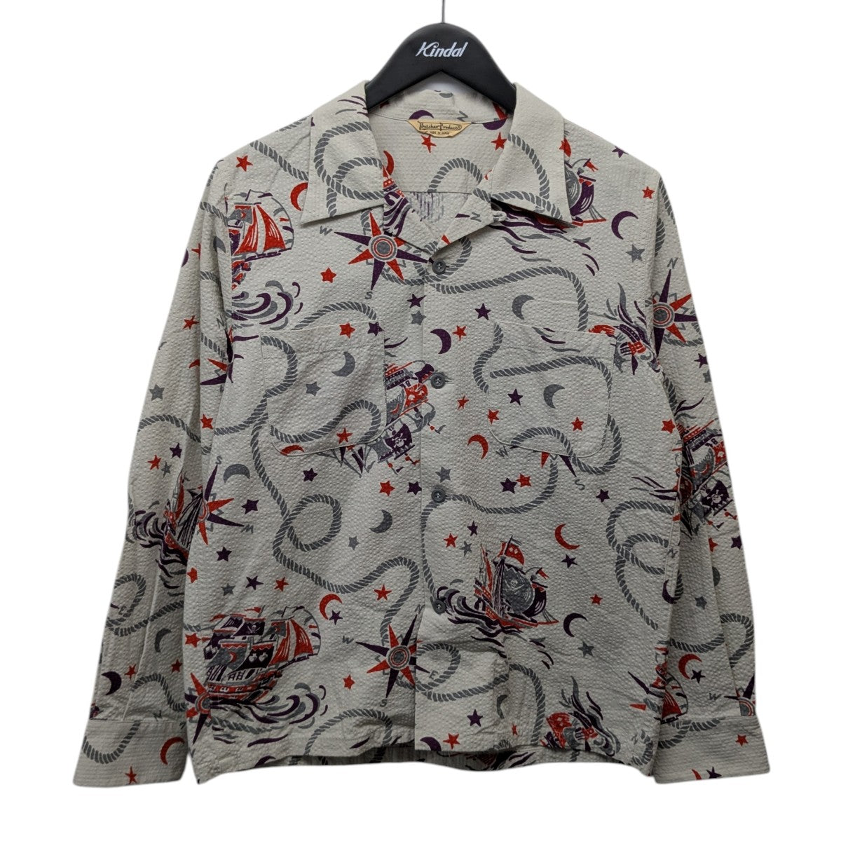 BUTCHER PRODUCTS 「SEERSUCKER SPORTS SHIRT」シアサッカースポーツシャツ 古着・中古-1枚目のアイテム画像
