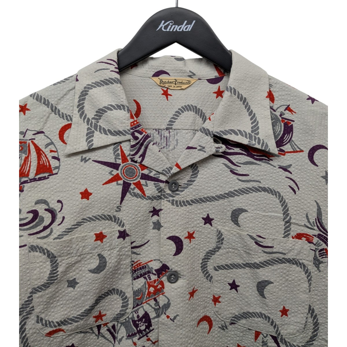 BUTCHER PRODUCTS 「SEERSUCKER SPORTS SHIRT」シアサッカースポーツシャツ 古着・中古-3枚目のアイテム画像