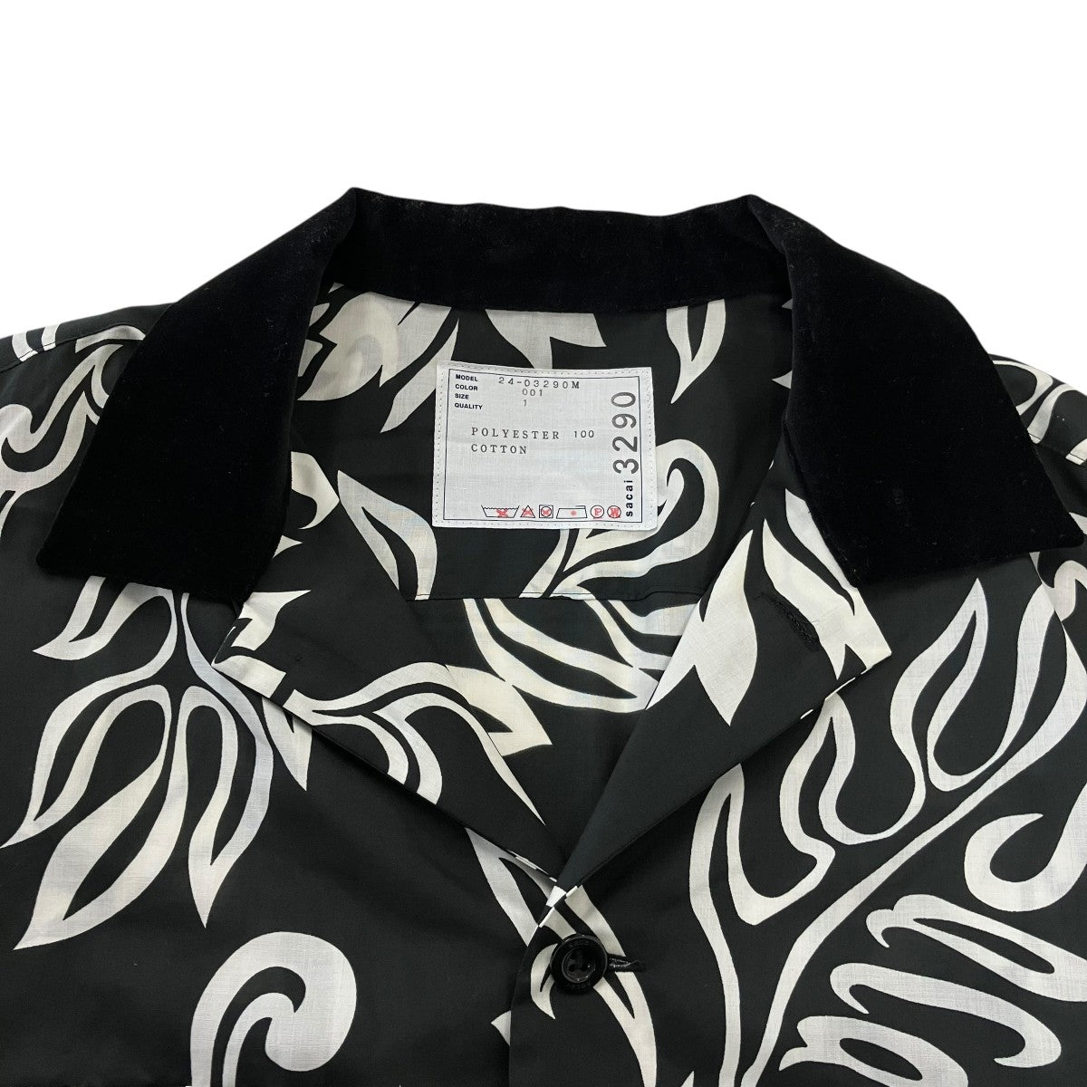 sacai Floral Print Shirtフローラルプリントシャツ24-03290M 古着・中古-3枚目のアイテム画像