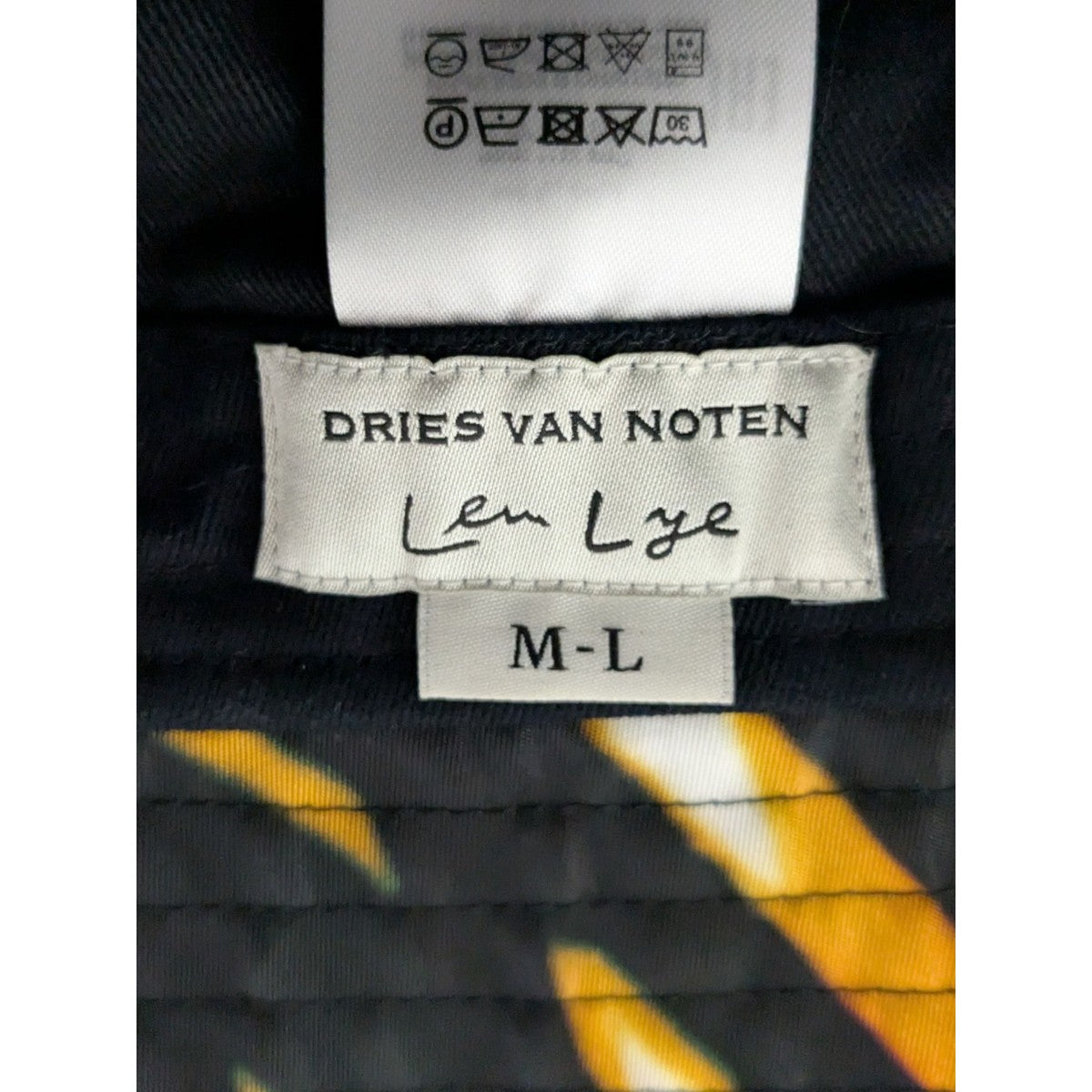 DRIES VAN NOTEN×Len Lye グラフィックバケットハット ブラック