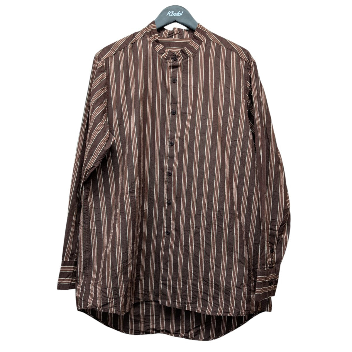 CASEY CASEY FABIANO SHIRT COL MAOストライプシャツ19HC260 古着・中古-1枚目のアイテム画像