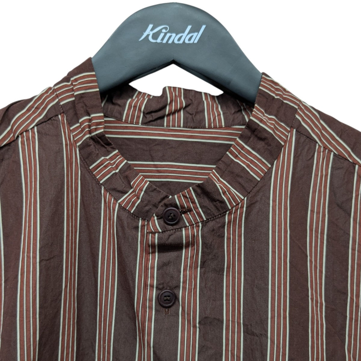 CASEY CASEY FABIANO SHIRT COL MAOストライプシャツ19HC260 古着・中古-3枚目のアイテム画像