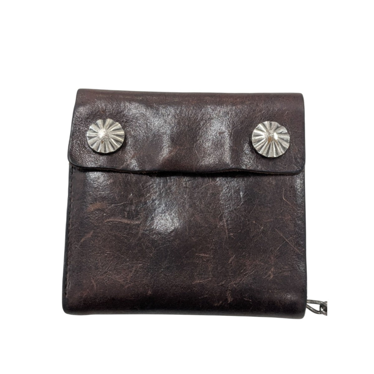 RRL(ダブルアールエル) コンチョレザーチェーンウォレット ブラウン