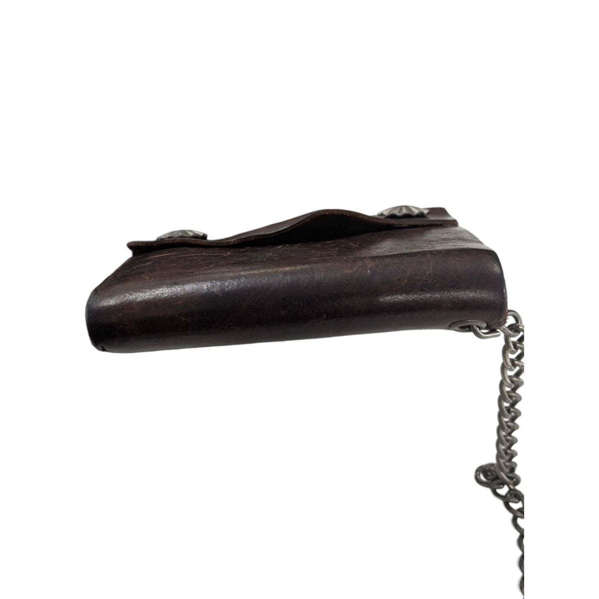 RRL(ダブルアールエル) コンチョレザーチェーンウォレット ブラウン