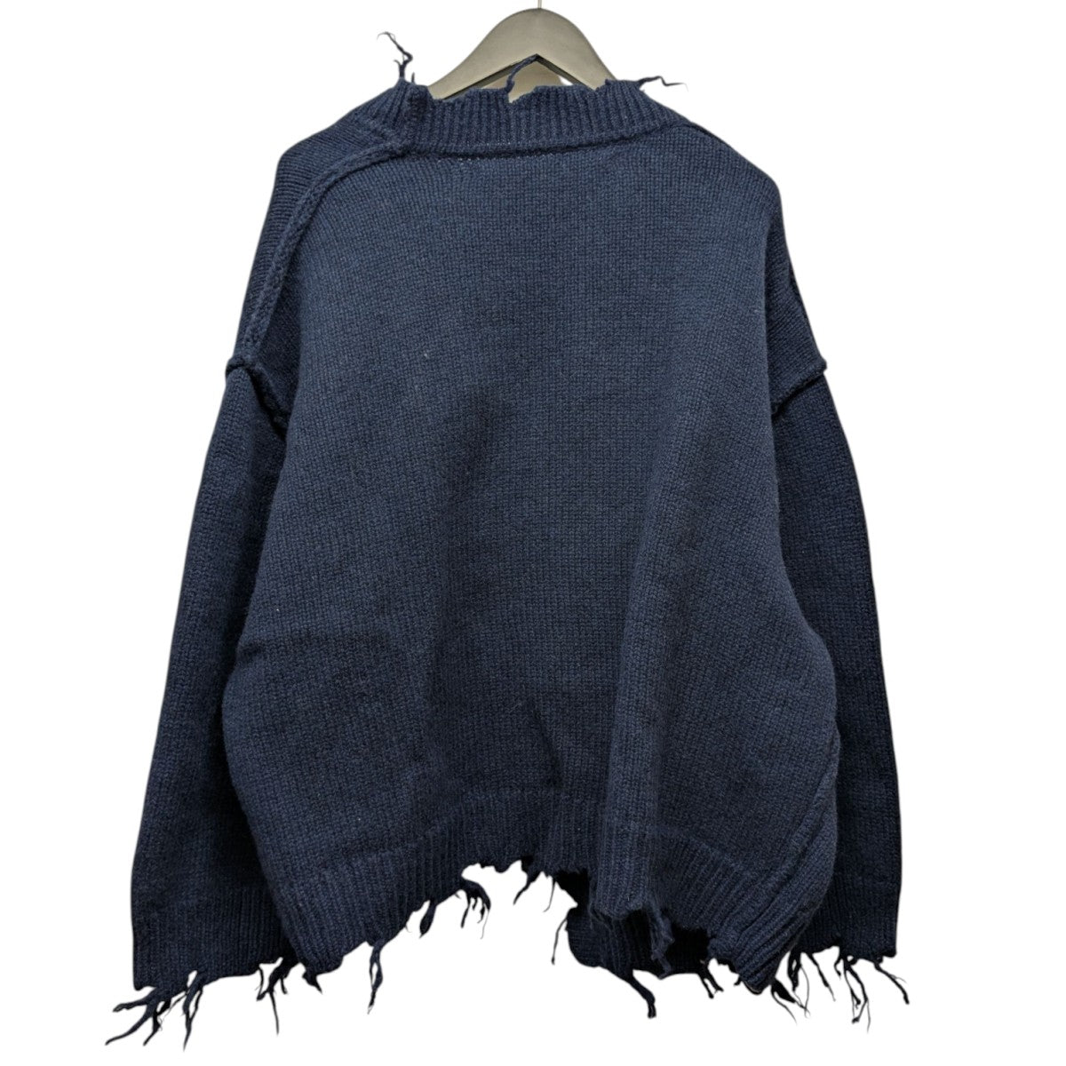 PERVERZE　クラッシュニットカーディガン　ワイドシルエット　600 PERVERZE(パーバーズ) クラッシュワイドニットカーディガン