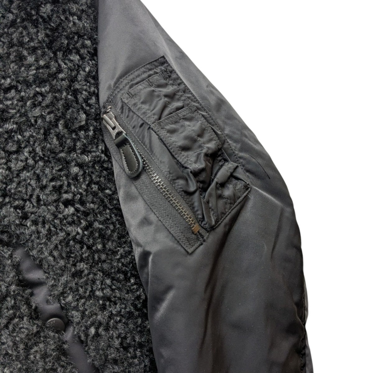 FAUX SHEARLING MA-1 JACKETボア切替MA-1ジャケット242-17426