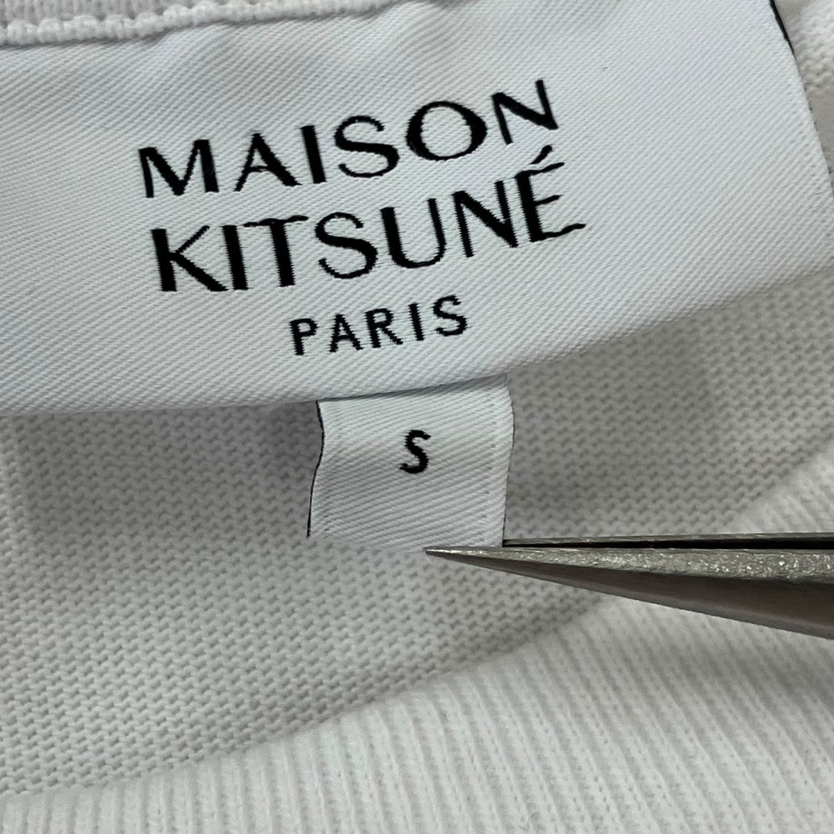 MAISON KITSUNE ワンポイントクルーネックTシャツOM00128KJ0119 古着・中古-6枚目のアイテム画像