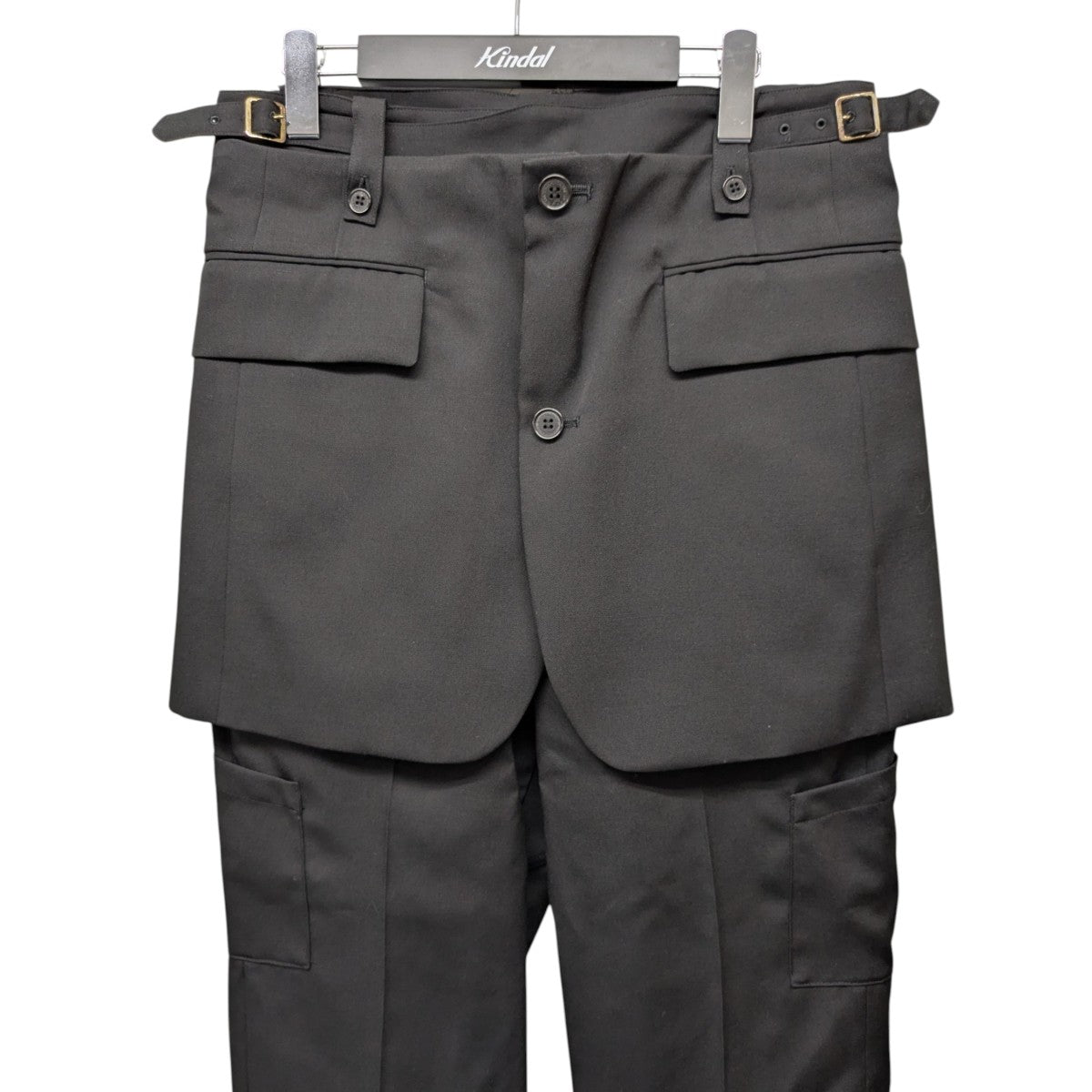 25SS「Tailored Ham Layerd Wool Slacks」ラップスカートレイヤードスラックス