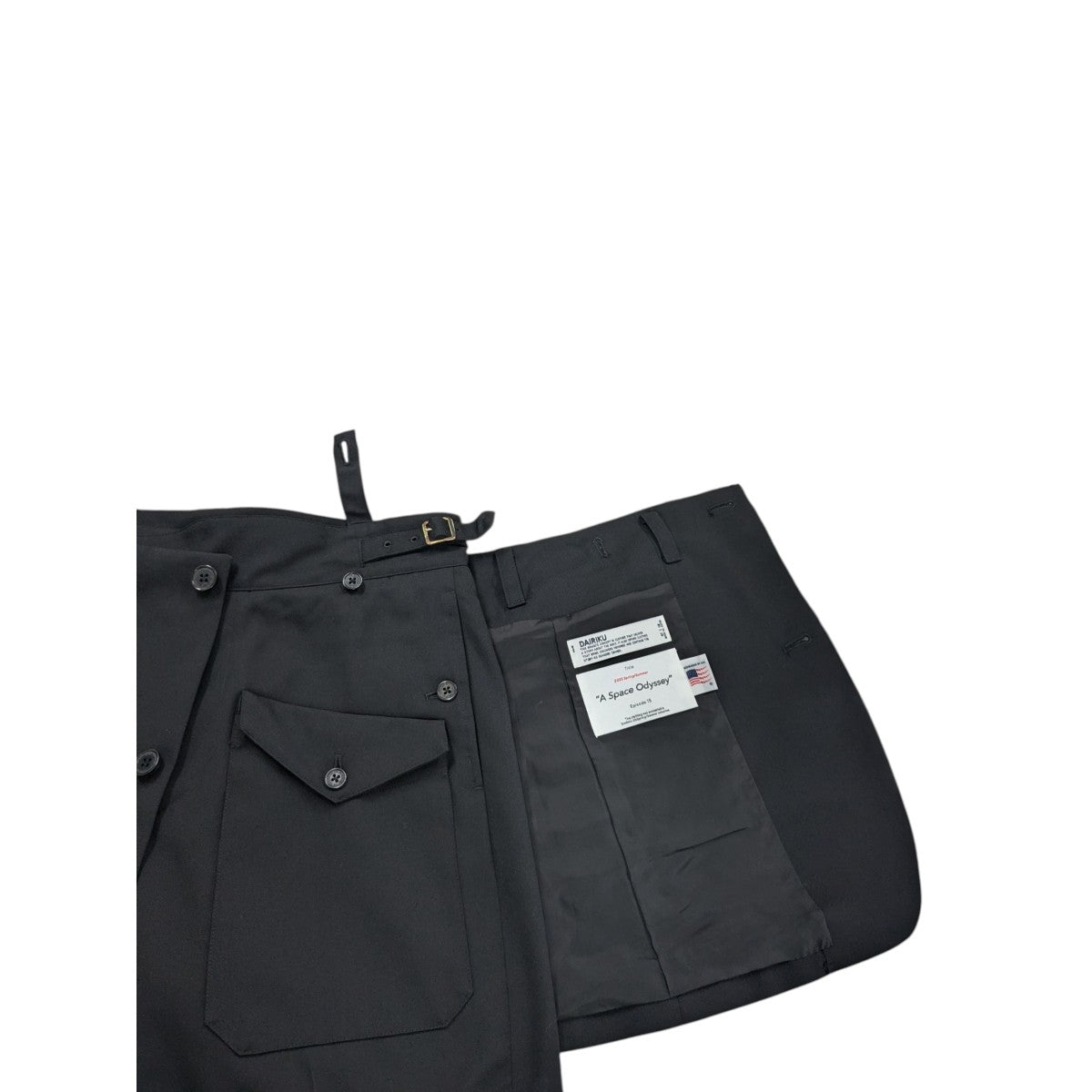 25SS「Tailored Ham Layerd Wool Slacks」ラップスカートレイヤードスラックス
