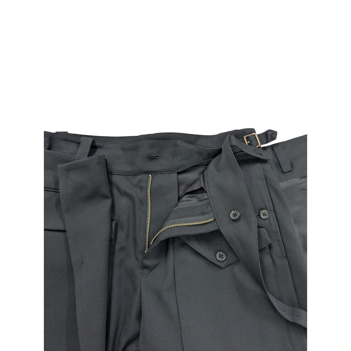 25SS「Tailored Ham Layerd Wool Slacks」ラップスカートレイヤードスラックス