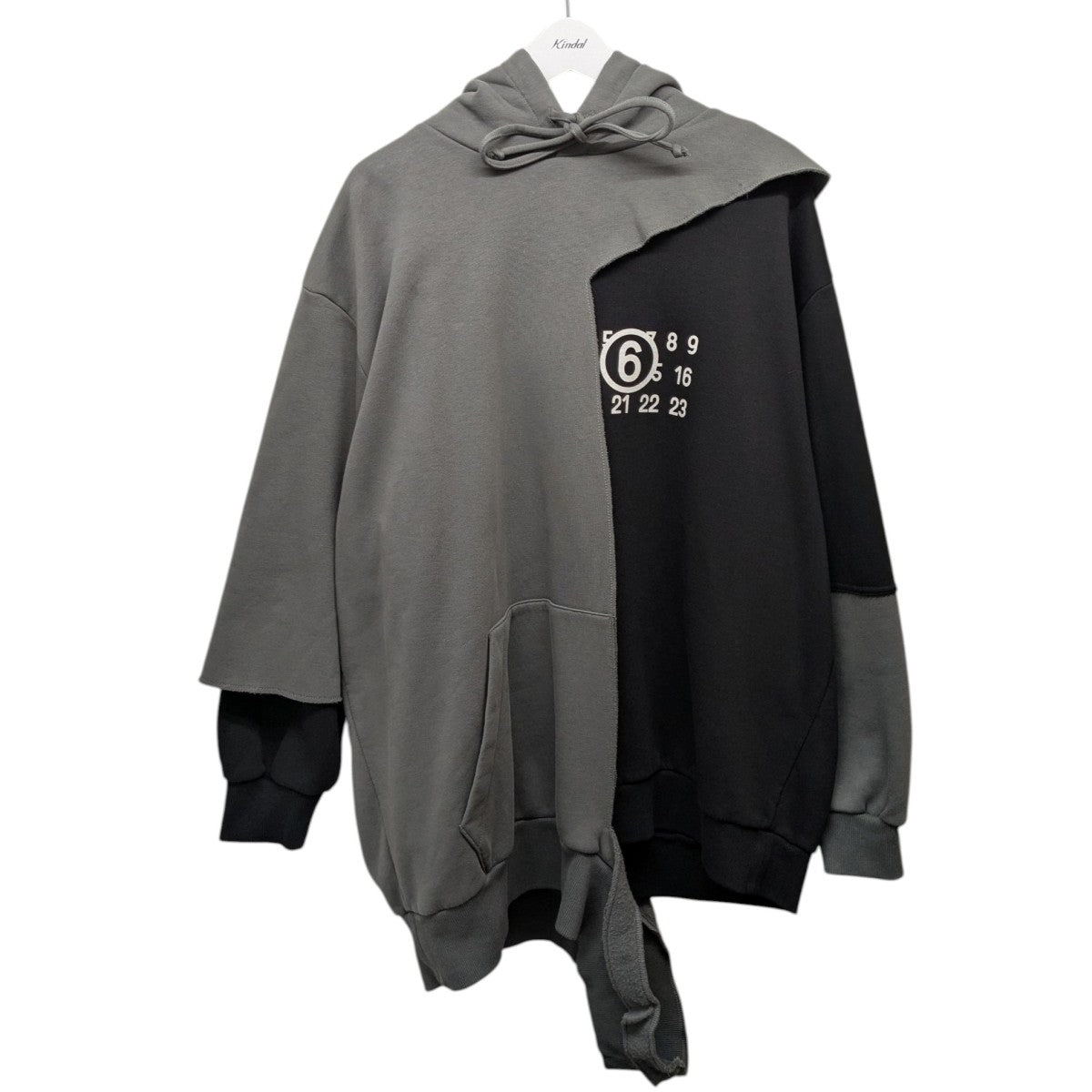23AW「Numeric Print Layered Hoodie」ロゴプリントレイヤードパーカー