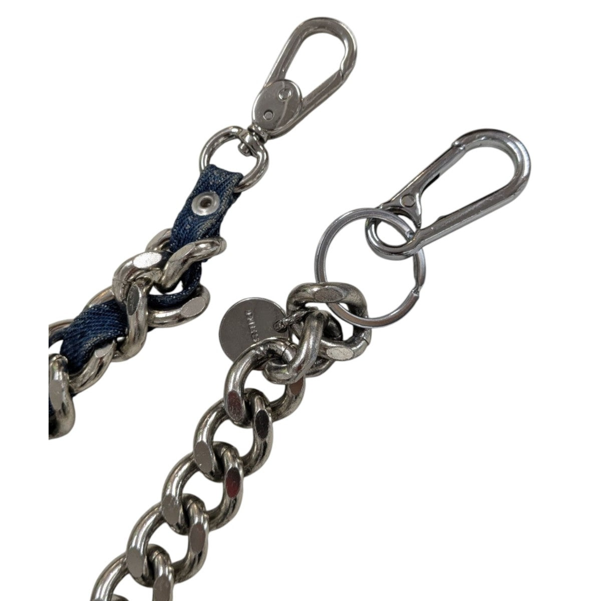 DIESEL(ディーゼル) ウォレットチェーン シルバー×インディゴ｜【公式