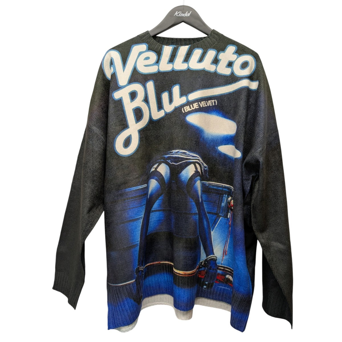 25SSBlue Velvet Poster Transcription Pullover Knitプルオーバーニット25SS BV-1