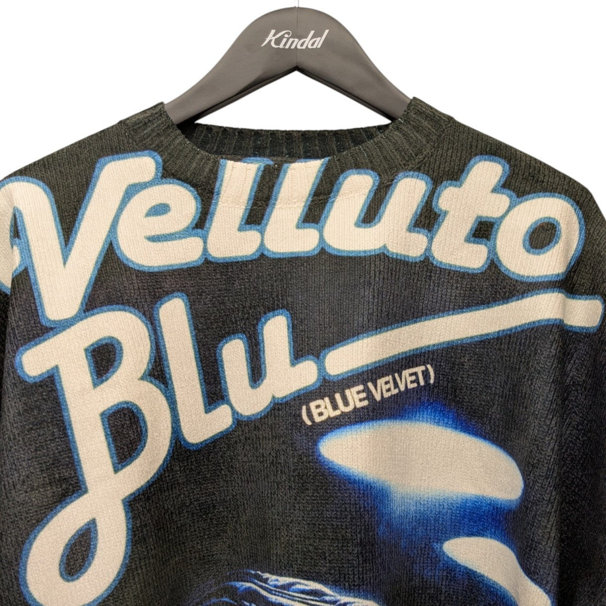 25SSBlue Velvet Poster Transcription Pullover Knitプルオーバーニット25SS BV-1