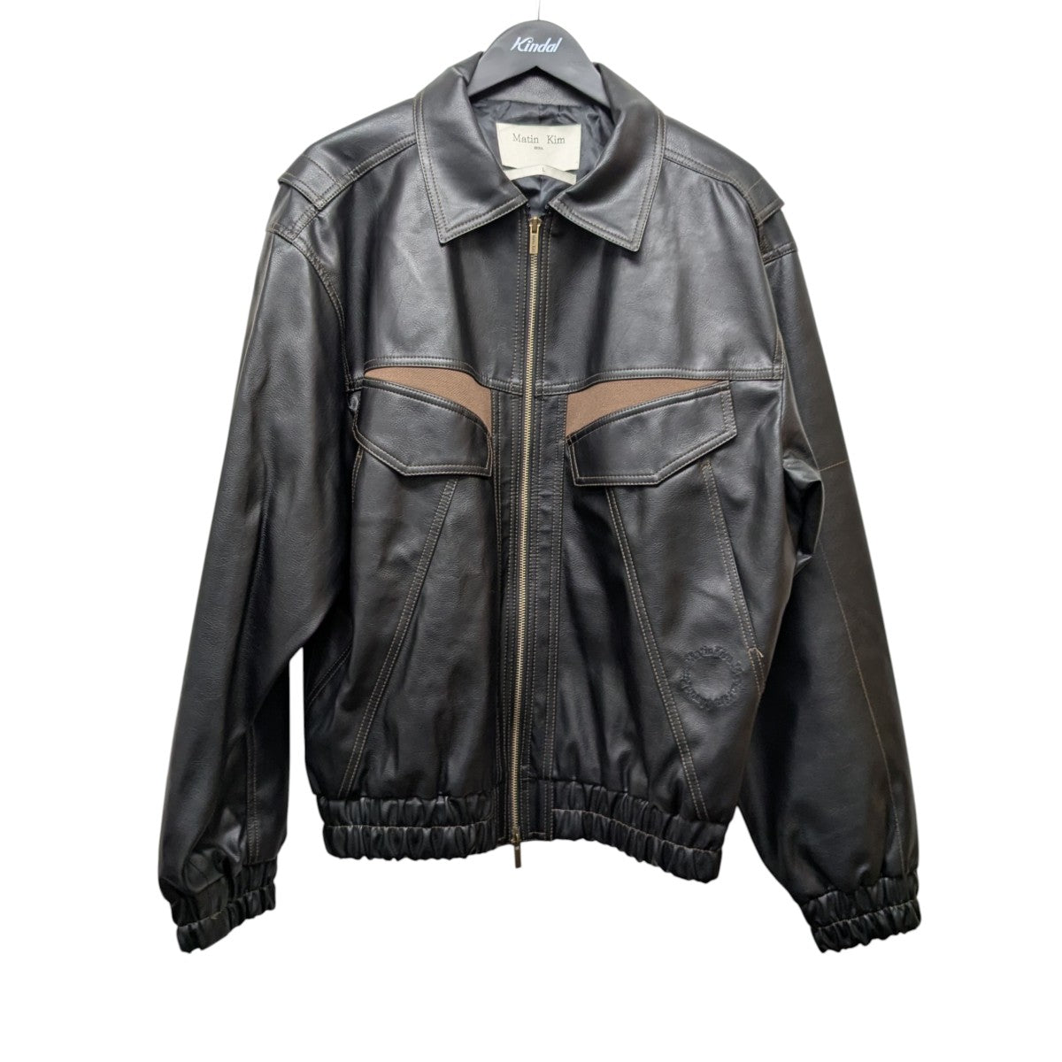 Matin Kimポケット ポイント ウォッシュド レザー ジャンパー MATIN KIM(マーティンキム) POCKET POINT WASHED LEATHER JUMPER